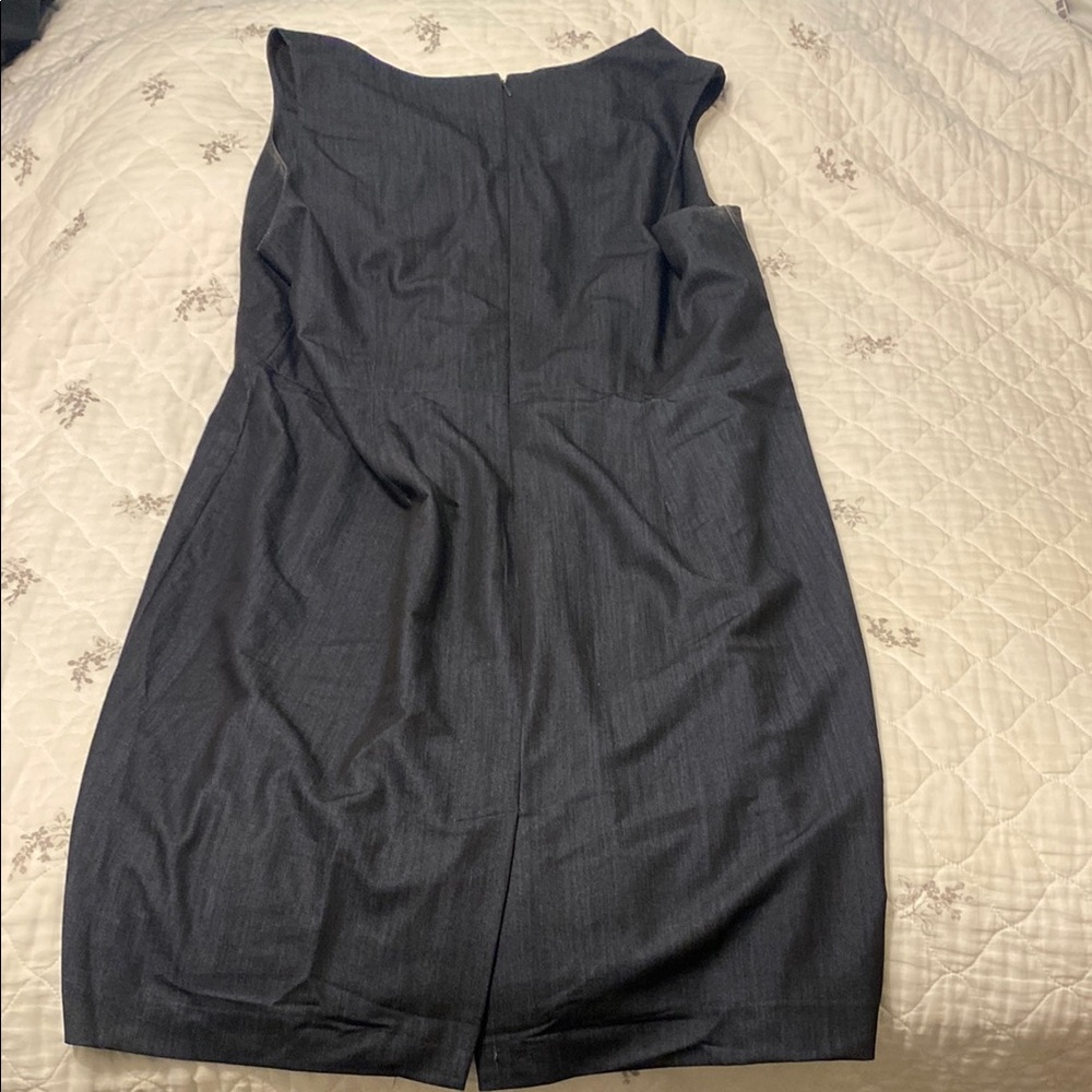 Calvin Klein Navy Dress with Gold Zipper - Picture 3 of 3